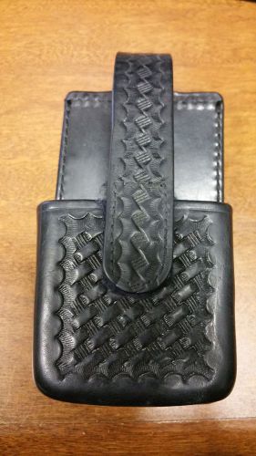 Custom leather basket weave holder for motorola mc55 for sale