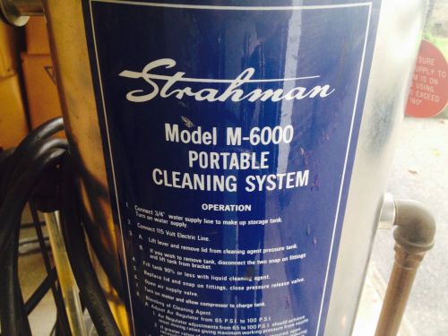 Strahman valves portable cleaning system model m-6000 for sale
