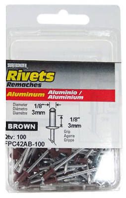 FPC CORPORATION 100-Pack Short Brown Aluminum Rivets