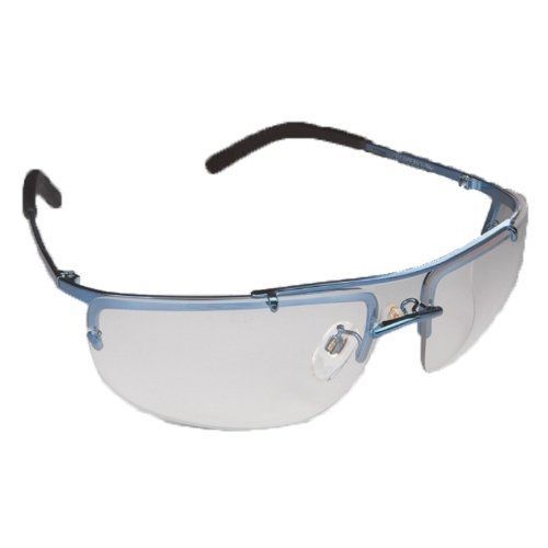 3M Metaliks Protective Eyewear. 11532-10000-20 Clear Anti-Fog Lens, Blue Metal