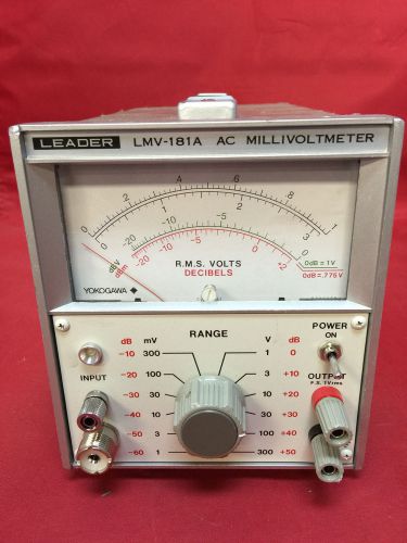 Leader LMV-181A Bench AC Millivoltmeter  RADIO REPAIR TESTER ...FOR PARTS ONLY!
