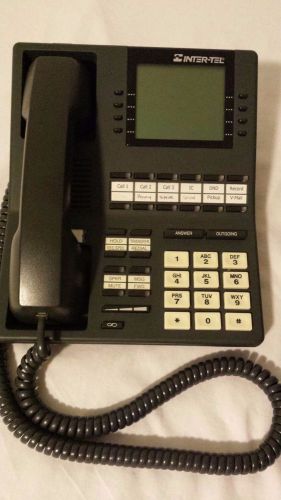 LOT of 6: 550.4500 Inter-Tel Axxess LCD Phone With Handset &amp; Cord