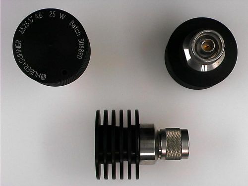 Suhner 25W 50 ohm DC-6GHz load with Precision N male connector.