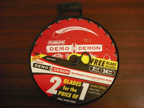 diablo demon demon 7.25 24 teeth saw blade (2-pack)