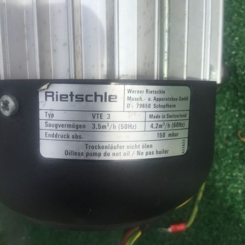Rietschle 9013075 / 98560586  type vte 3 vacuum pump for sale