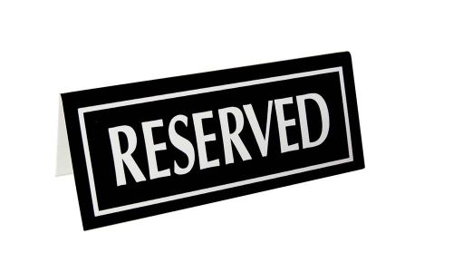 Small Reserved Signs, Tent Style, Black, 20 Pack, Free Shipping