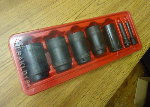 Snap-on 307sim 7-pc 1/2&#034; flank drive deep impact socket set 3/8&#034; to 1-9/16&#034; for sale