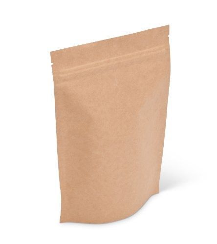 Pacific Bag 425-311NKZ Stand-Up Pouch, 8 oz, Natural Kraft with Zipper (Case of