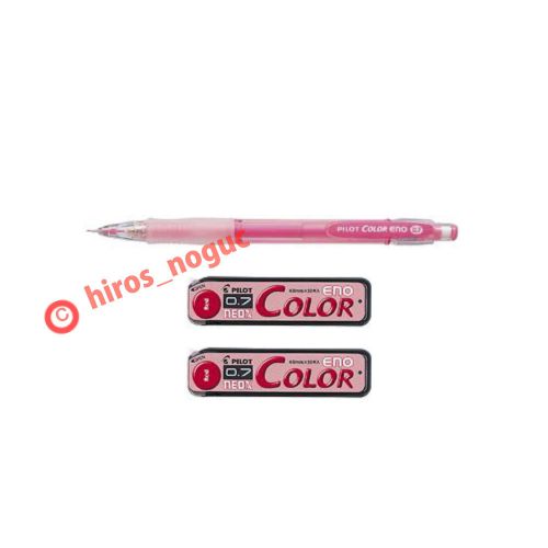 Pilot Color Eno 0.7mm Mechanical Pencil,1Pen &amp; Neox Pencil Lead 2 pcs, Pink