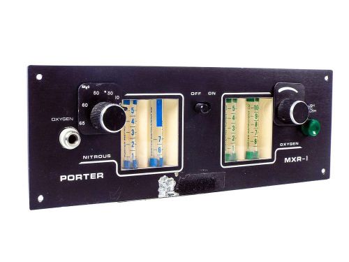 Porter mxr-1 2055 dental cabinet-mount flowmeter for conscious patient sedation for sale