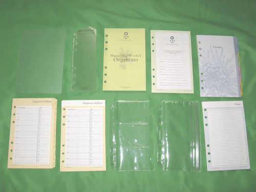 COMPACT ~ Floral Fill TAB PAGE &amp; ACCESSORY LOT Franklin Covey 365 Planner 330