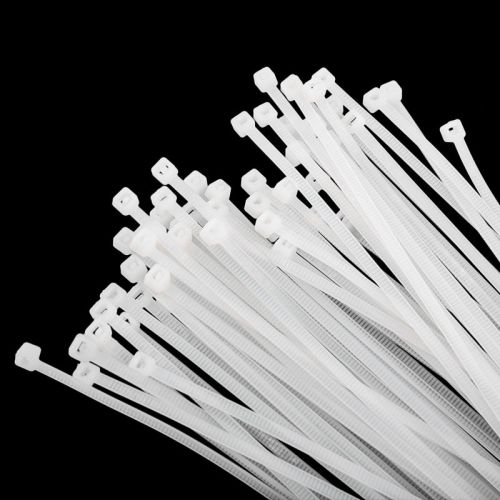100PCS 10Values White Nylon Cable Ties Zip Ties Wraps 3*60-200 4*150-250 5*250mm