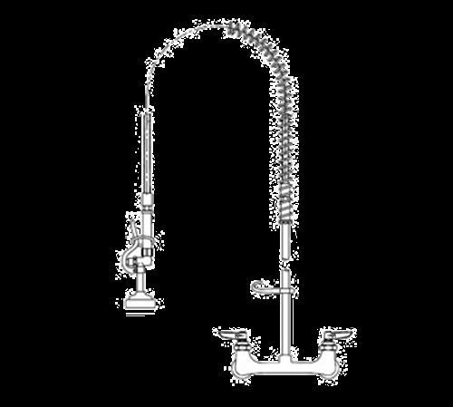 T&amp;s brass b-0133-cc easyinstall pre-rinse unit wall mount 1&#034;l 1/2&#034; npt male... for sale