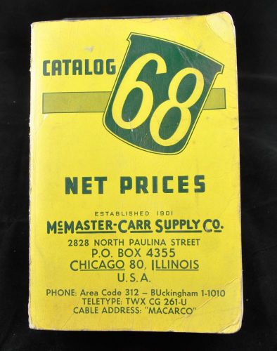 McMaster-Carr Supply Company Catalog No 68 - Dated 1962