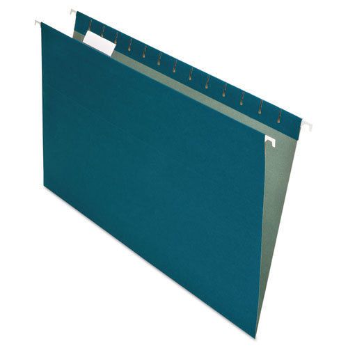 Earthwise Recycled Colored Hanging File Folders, 1/5 Tab, Legal, Blue, 25/Box
