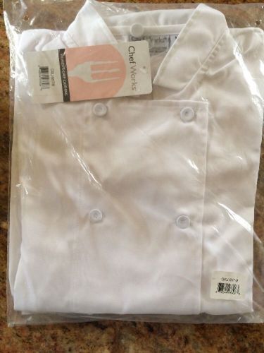 NEW Chef Works CWLJ-WHT Women&#039;s Executive Chef Coat, White Size M