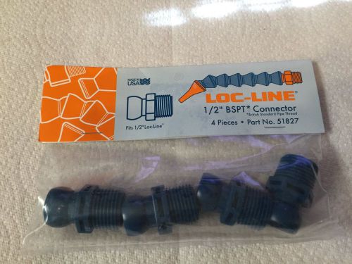 (4) 1/2&#034; Male BSPT Connectors for 1/2&#034; Loc-Line USA  Modular System #51827 S