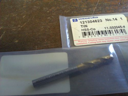 .1820 #14 HSCO TiN STUB DRILL