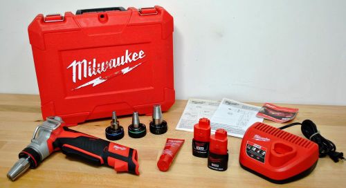 Milwaukee 2432-22 m12 cordless li-ion propex uponor expansion kit + extra head for sale