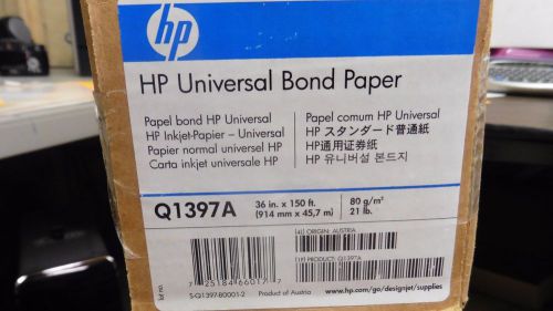 Sealed Genuine HP Universal Bond Paper Matte 36&#034; Wide X 150&#039; Long  Q1397A 21 lb