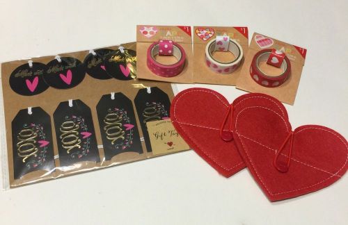 Target Dollar Spot Valentines Day Collection Washi Tape Felt Hearts Gift Tags