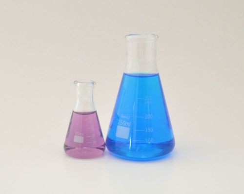 Erlenmeyer Flasks 50mL 250 mL Borosilicate Glass Measuring Lab New