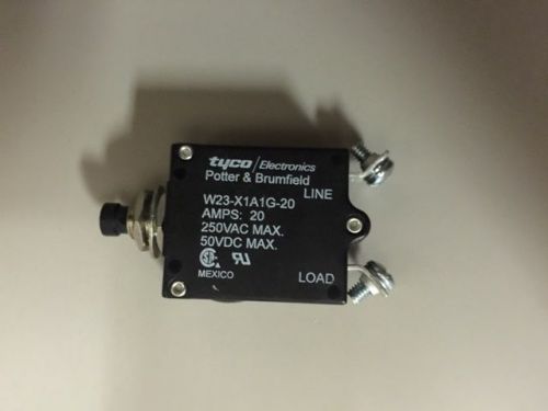 Circuit Breaker; Therm; Push/Pull;  250/50VAC/VDC W23-X1A1G-20 Lot of 2