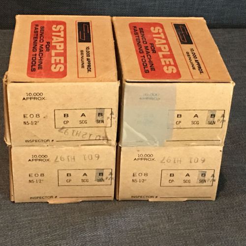 Four (4) Boxes Genuine Senco Staples - N5 - 1/2&#034; - 10,000 per Box