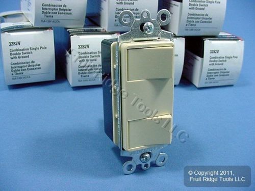 10 New Cooper Ivory Combination Decorator DOUBLE Rocker Switch Controls 3282V