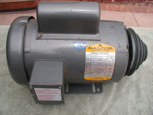 Used Balor 1 HP Electric Motor 3450 RPM 56/56H Single Phase 115/230 Volt (NICE)