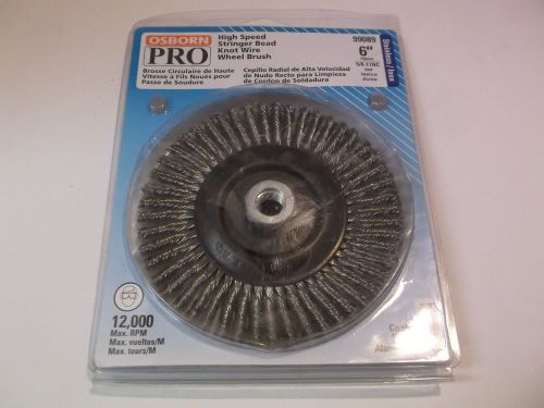 Osborn Pro 6&#034; Cable Knot Wire Wheel Brush Stainless 99089