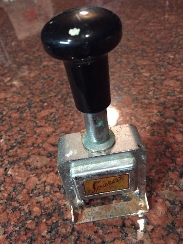 Sparco Automatic Numbering Machine Antique Vintage Americana