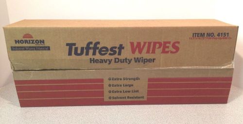 1 CS Horizon Tuffest Heavy Duty Wipes #4151-19.5 x 16.75-Total 800-MSRP $234(W78