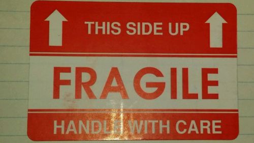 This Side Fragile Up Handle with Care - 2&#034; x 3&#034; Arrows  (20 labels) shipping