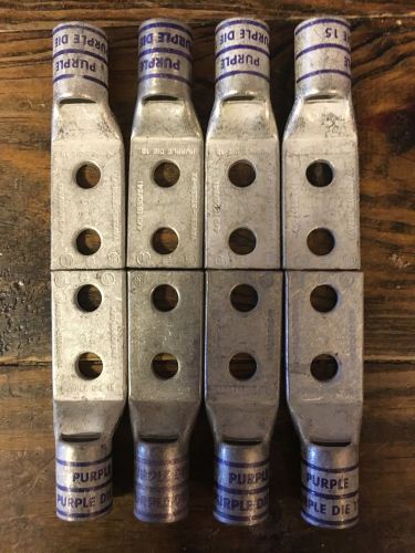 Burndy compression terminal lug, yav28l2tc38fx 1&#034; center,  (lot of 8) for sale