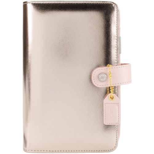 Color crush faux leather personal planner kit 5.5&#034;x8&#034;-platinum rose for sale
