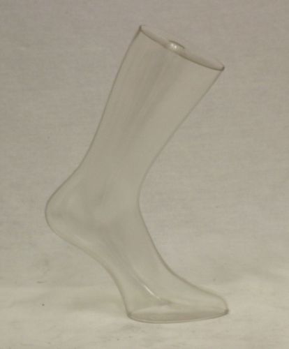 13&#034; TALL FEMALE MANNEQUIN FOOT CLEAR SEE THROUGH COLOR FREE STANDING (XRW7)