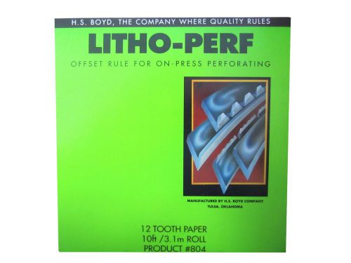 HS BOYD Litho-Perf 12 Tooth Paper Product # 804 Litho Perf Bindery Supplies