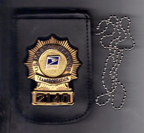 Us postal service transportation detective style badge cutout/id card neckhanger for sale