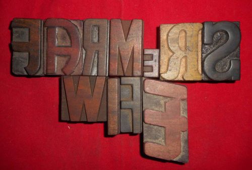 Letterpress Letter &#034;Farmers Wife&#034; Wood Type Printers Block  Typography Kb202