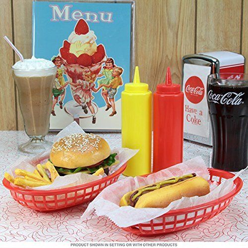 Deli Basket Set Restaurant Style Ketchup Mustard Baskets Deli Paper