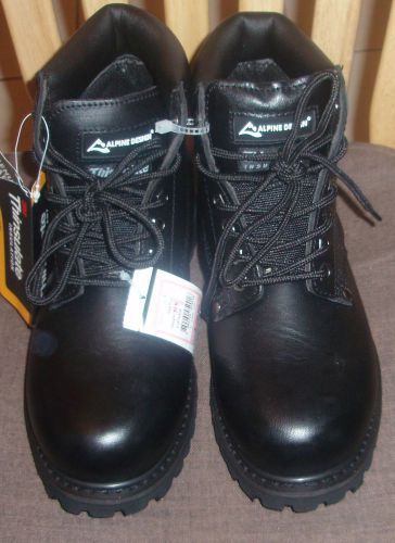 Nwt alpine design masonry thinsulate isolant leather steel toe mens boots sz 10 for sale