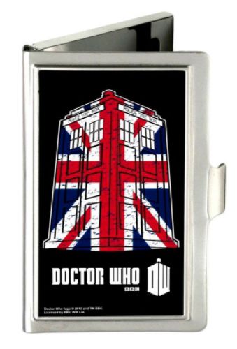 Doctor Who - Tardis w/ Union Jack - Metal Multi-Use Wallet Business Card Holder