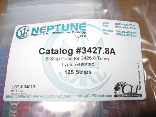 PCR Tube Color Strip Caps 125 Strips per bag Neptune #3427.8A 3427.8A