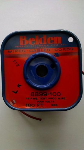 Vintage Belden Wire Spool 18 AWG Test Prod Wire 5000 Volts Red Chicago Illinois