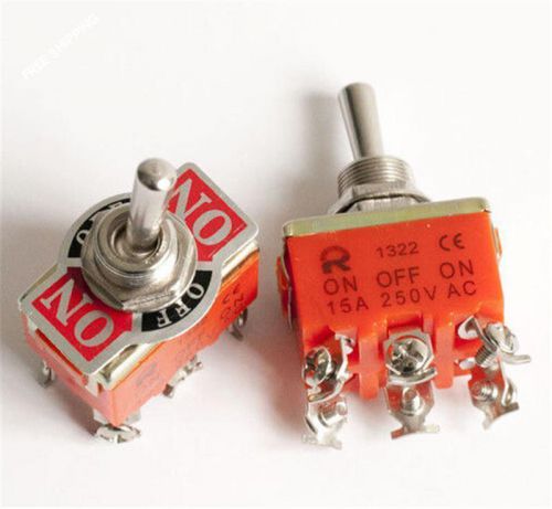 Hot sell 6-pin toggle dpdt on-on switch 15a 250v mini switches for sale