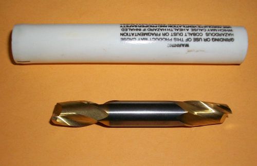 3/8&#034; Solid Carbide Double End Mill TiN Coated 1/2&#034; LOC 2 Flute NEW