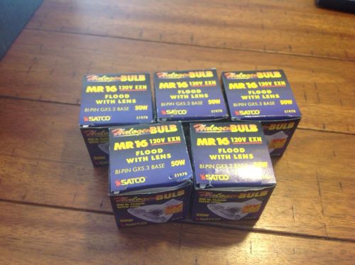 Halogen Bulbs 5 boxes MR16 50 W Flood with Lens BiPin GX5.3 base S1978 Satco