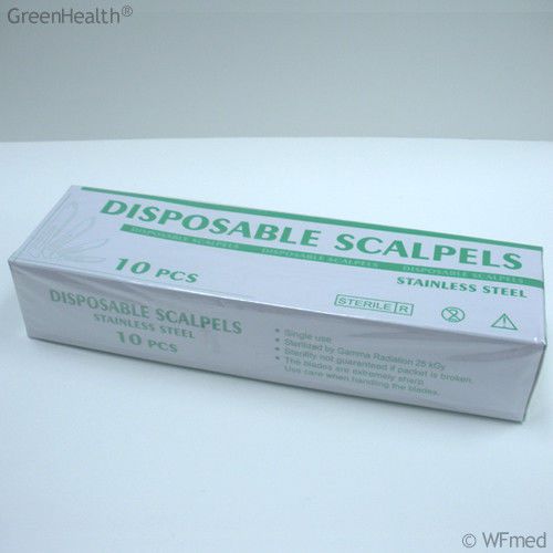 10 Scalpel, disposable, Stainless Steel Blade  #12