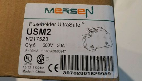 Ferraz shawmut usm2 ultrasafe midget fuse holder, 2-pole, 30a, 600v, 6pcs for sale